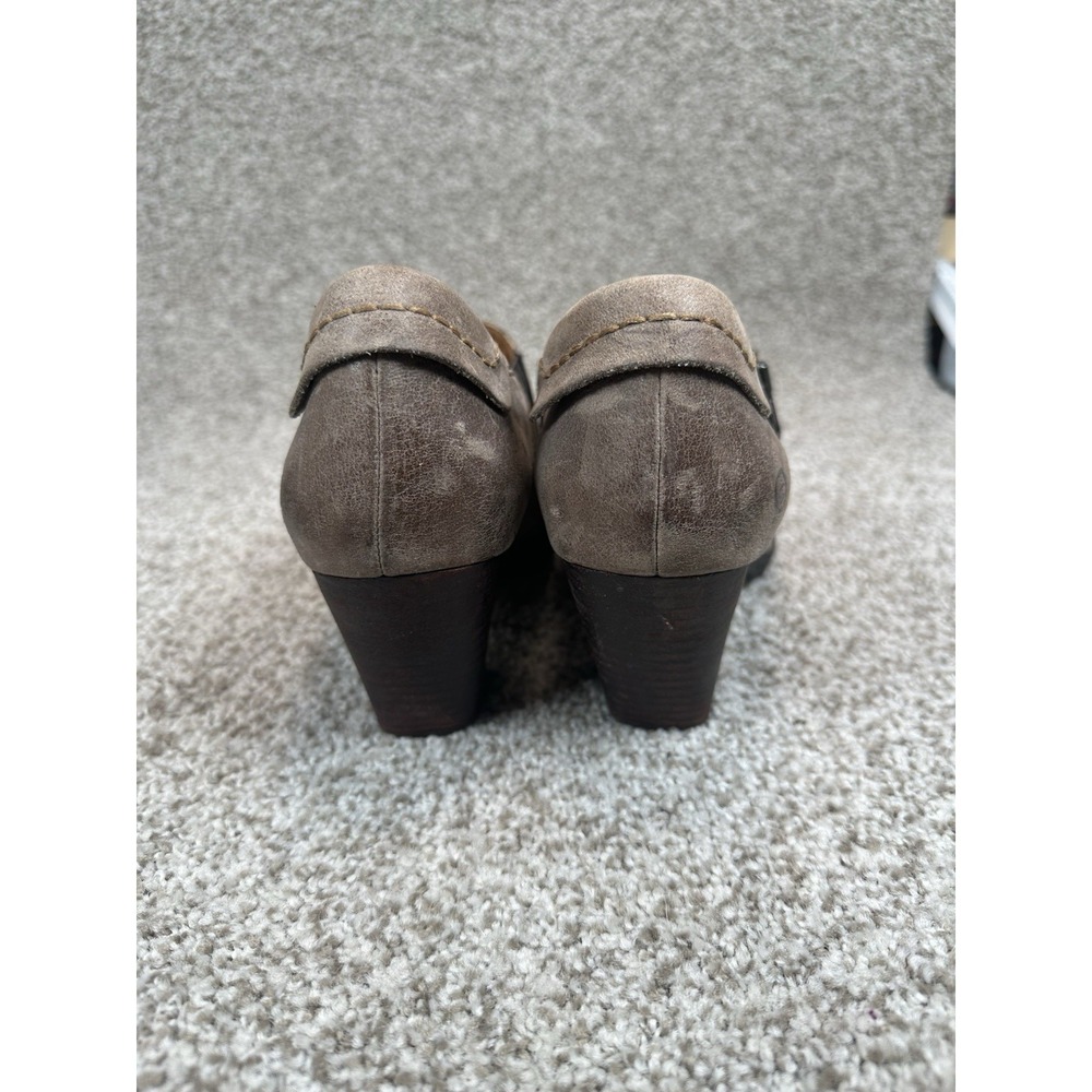 Born Rowan Women's Taupe Leather Side Zip Ankle Bootie Shoe Size 9 - Picture 6 of 11
